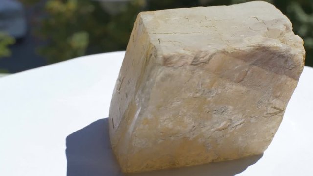 View of Calcite geological rock sample.