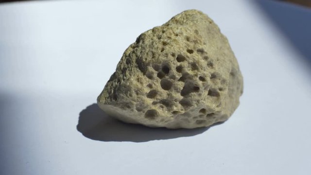 View of Sulfur geological rock sample.