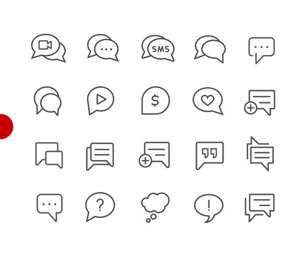 Bubble Icons // Red Point Series - Vector line icons for your digital or print projects.