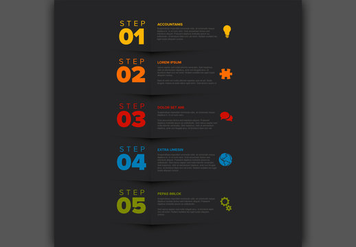 Five Step Infographic Layout