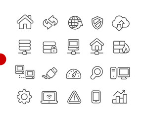 Web Developer Icons // Red Point Series - Vector line icons for your digital or print projects.
