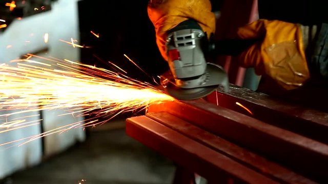 Blacksmith Metal Grinding in Iron Industry

