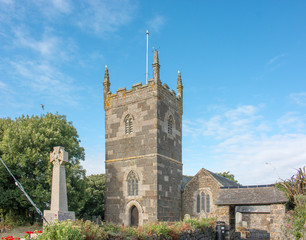 Fototapeta na wymiar Mullion St Mellanus Church West Cornwall South England UK