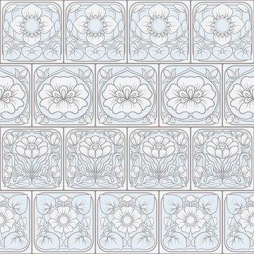 Seamless pattern, background with decorative elements in the sty