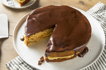 Homemade Chocolate Boston Cream Pie