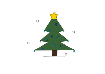 クリスマスツリー　　　雪