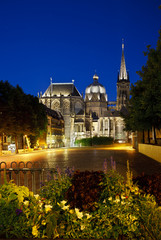Aachen Cathedral At Night, Germany
