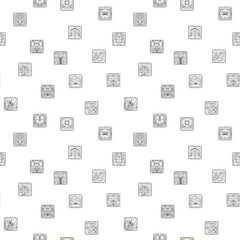 Seamless pattern, background with decorative elements in the sty