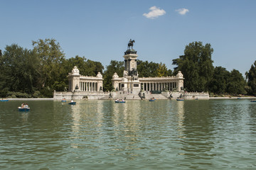 Parque del Retiro in a sunny day in Madrid