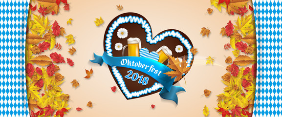 Oktoberfest Banner Hintergrund.