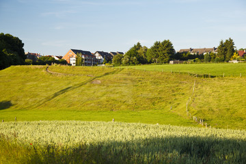 Green Landscape And Village Near Aachen, Germany