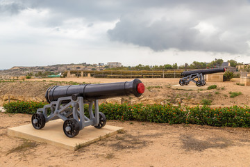 Kalkara, Malta. Fort Rinella (1879-1884). Ancient tools.