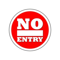 No entry sign, Safety first icon