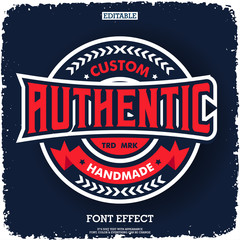 Authentic label with retro badge