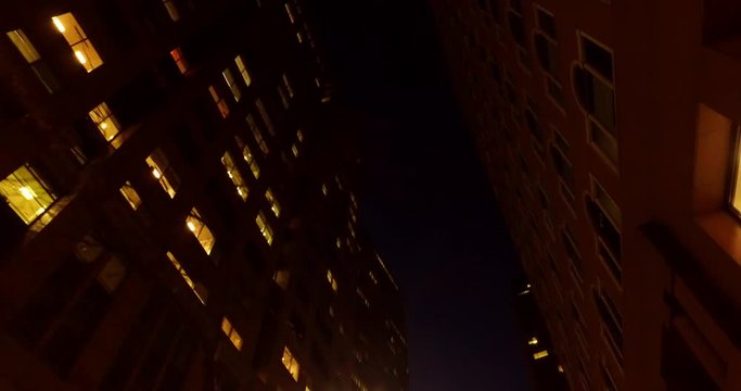 Boston Night CIty Walk look up1
