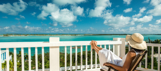 Relaxing at Bahamas, - 218410527