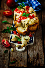 Pool apart caprese  Bread .style rustic