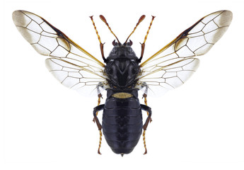 Cimbicidae Cimbex femoratus on a white background