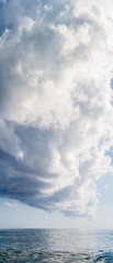 big clouds above the sea