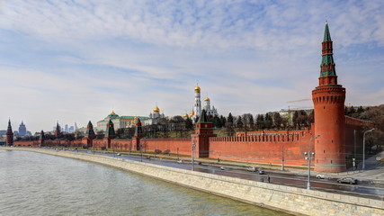 Obraz premium The Moscow Kremlin, the Moskva River and the Kremlin embankment. Moscow. Russia