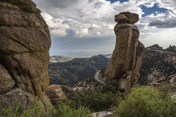 Rock formations, or hoodoos, on the Mt Lemmon Highway; Tucson, Arizona