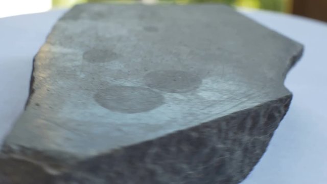 View of Talc Schist mineral rock sample.
