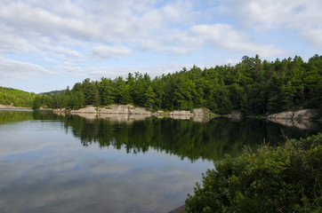 Fototapeta na wymiar Landscape reflection in the lake