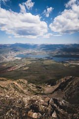 Landscape view overlooking Summit County, Colorado. 