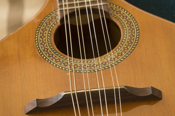 Mandolin in close showing strings