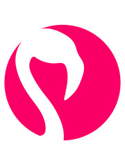 kopf kreis rund logo silhouette umriss flamingo clipart comic cartoon vogel pink süß niedlich