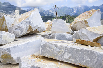 Carrara marble quarry. Apuan Alps, Tuscany, Italy © Stefania