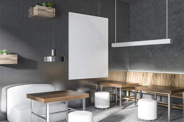 Coffee shop corner with posters