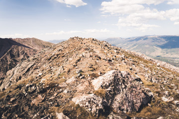 Scenic view from the top of Buffalo Mountain near Silverthorne, Colorado. 