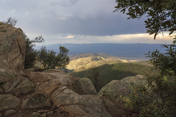 Rock formations in the Santa Catalina Mountains, Tucson, Arizona.