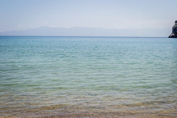 Obraz premium Houcima beach and waves and rocks