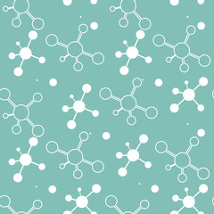 Simple abstract pattern. Vector seamless pattern with crystal lattice. Molecul seamless