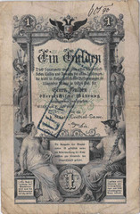 Fototapeta na wymiar 1 Gulden 1866 Austria