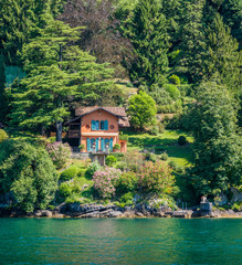Fototapeta na wymiar Idyllic villa in Ossuccio, on Lake Como, Lombardy, Italy.