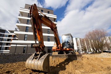 excavator on the construction site, Poland © Robert
