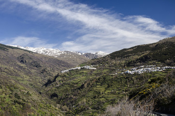 Fototapeta na wymiar Landscape of the villages of the Alpujarras, Andalusia, Spain