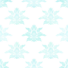 Seamless pattern, background of blue watercolor  decorative elem