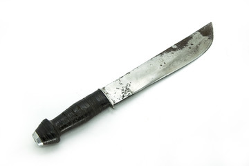 Studio shot of Old Dagger Knifes isolated in white background