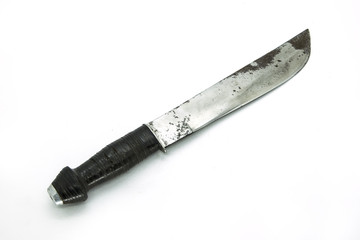 Studio shot of Old Dagger Knifes isolated in white background