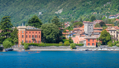 Scenic sight in Lenno, beautiful village overlooking Lake Como, Lombardy, Italy.