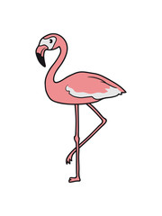 flamingo clipart comic cartoon vogel pink süß niedlich