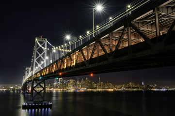 Fototapeta na wymiar Bay Bridge Night, San Francisco, CA