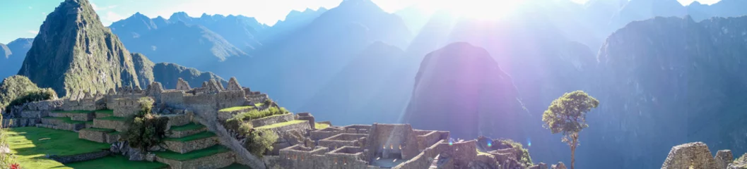 Crédence de cuisine en verre imprimé Machu Picchu Machu Picchu Pérou