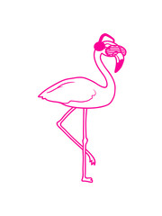 dj party feiern sonnenbrille club disko musik flamingo clipart comic cartoon vogel pink süß niedlich