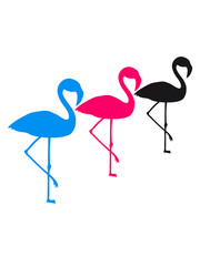 crew team 3 freunde silhouette umriss flamingo clipart comic cartoon vogel pink süß niedlich