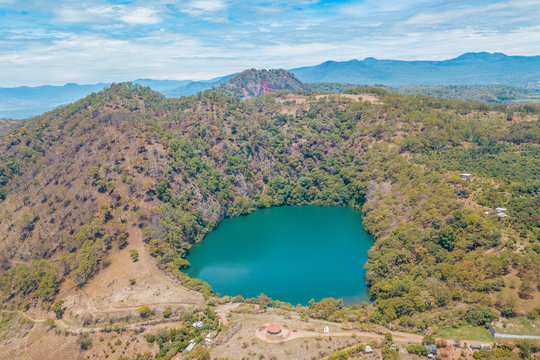 Beautiful Volcanic Pool near Tacambaro Magic Town in Michoacan, Mexico 